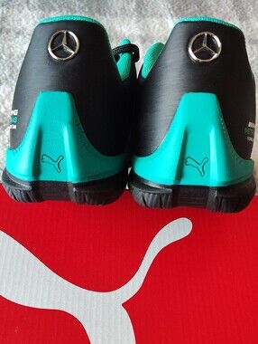 Mercedes X Puma Petronas F1  Black and Teal Motorsport Sneakers 10.5
